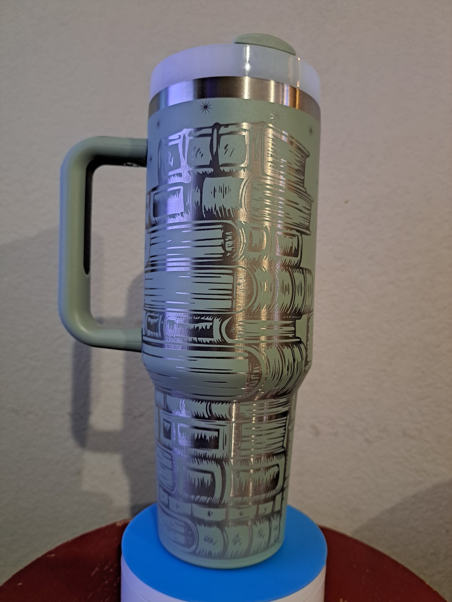 40oz Book Lovers Stainless Steel Insulated Tumbler with Handle